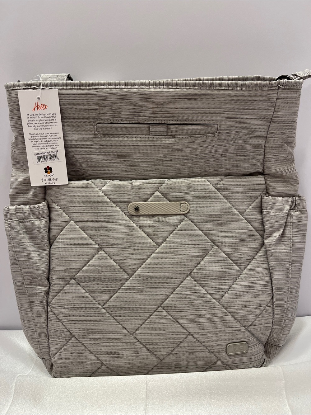 Symphony Convertible Tote Bag - Brushed Silver